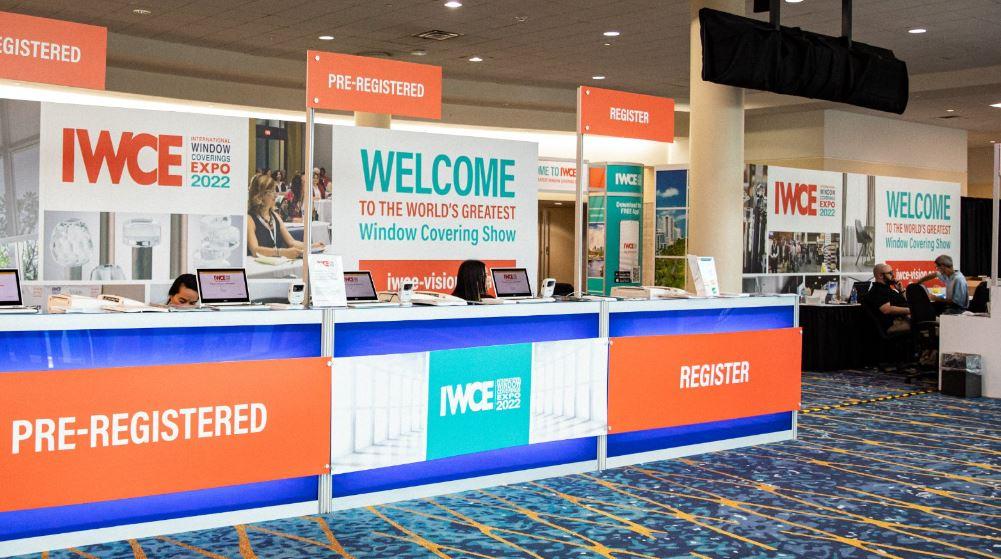 Visitor registration at exhibition